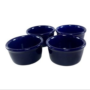 Chantal Cobalt Blue Ramekin Set of 4-1/2 Cup Each